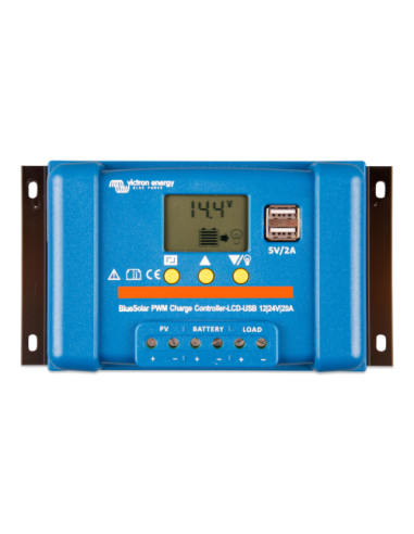 Régulateur solaire Victron Bluesolar PWM LCD USB 12 / 24V 20A