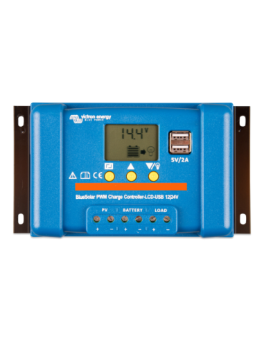 Régulateur solaire Victron Bluesolar PWM LCD USB 12 / 24V 30A