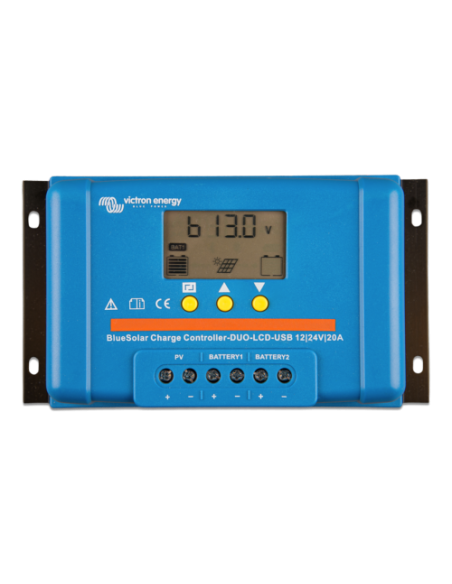 Régulateur solaire Victron Bluesolar PWM DUO LCD USB 12 / 24V 20A