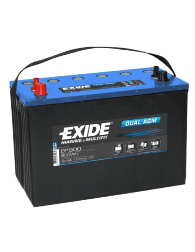 EXIDE DUAL AGM MARINE EP900 12V 100Ah