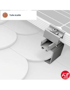 Kit de fixation pour TUILES ÉCAILLES OU PETITES TUILES - PORTRAIT - K2 Systems