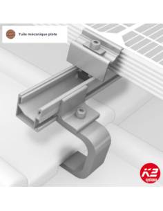 Kit de fixation pour TUILES PLATES ET FAIBLEMENT GALBÉES - PORTRAIT - K2 Systems