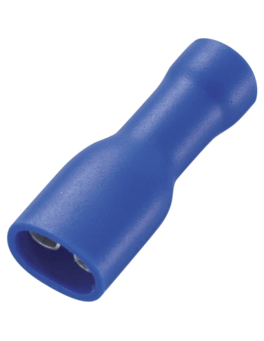 Cosse plate isolée bleu femelle 6.3 x 0.8 mm
