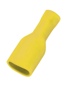 Cosse plate isolée femelle jaune 6.3 x 0.8 mm