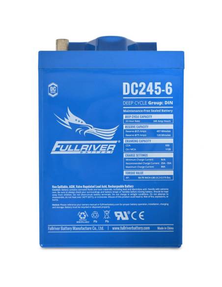 face avant Batterie FULLRIVER DC245-6 6V 245Ah