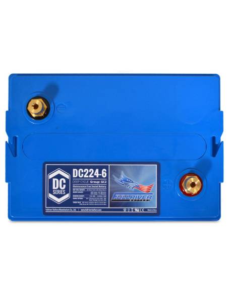 face arrière Batterie FULLRIVER DC224-6 6V 224Ah