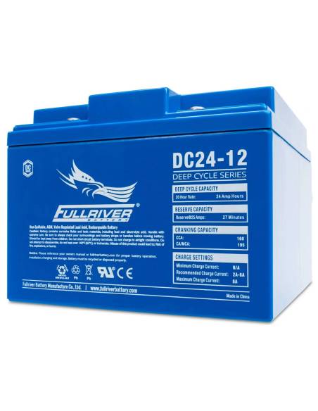 face avant Batterie FULLRIVER DC24-12 12V 24Ah