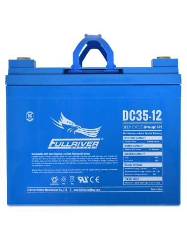 face avant Batterie FULLRIVER DC35-12 12V 35Ah