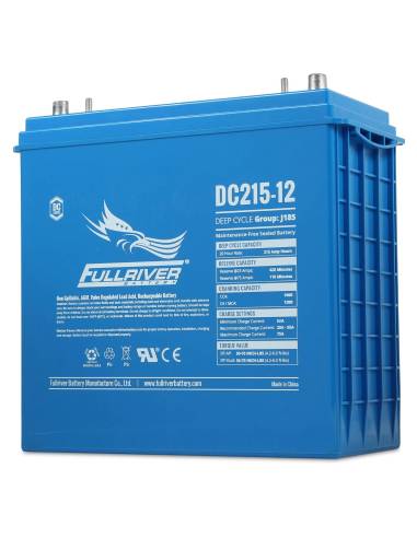 3 Quart face Batterie FULLRIVER DC215-12 12V 215Ah
