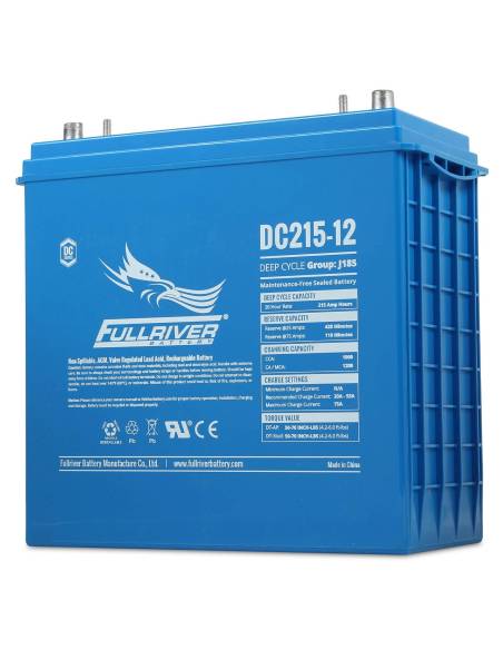3 Quart face Batterie FULLRIVER DC215-12 12V 215Ah