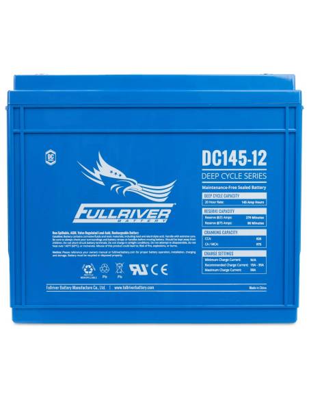 Batterie FULLRIVER DC145-12 12V 145Ah face avant