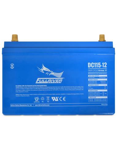 Batterie FULLRIVER DC115-12 12V 115Ah face avant