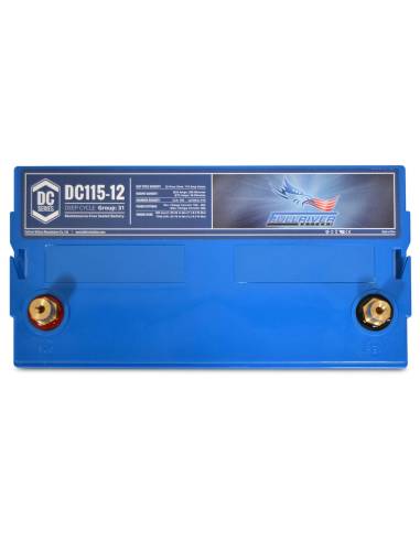 Batterie FULLRIVER DC115-12 12V 115Ah arrière face