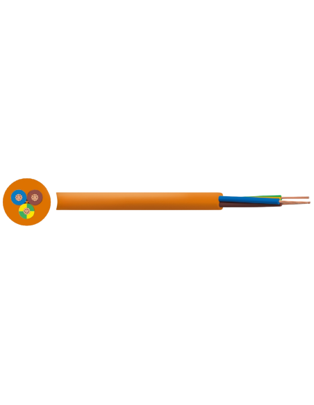 Câble électrique nautique H07BQ-F 3G2.5mm² orange