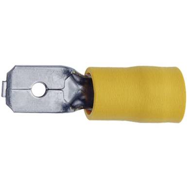 Cosse plate mâle jaune 6.3 x 0.8 mm