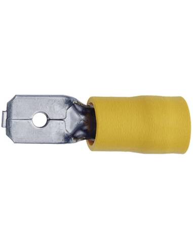 Cosse plate mâle jaune 6.3 x 0.8 mm