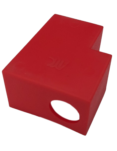 Capot ELASTOMERE rouge / Collier engin double serrage