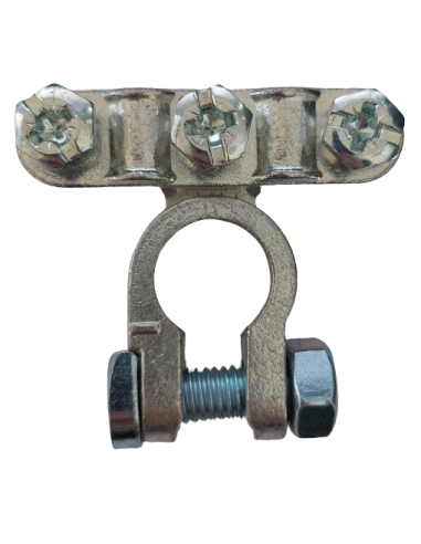 Collier plomb à barrette 2 sorties Négatif étamé