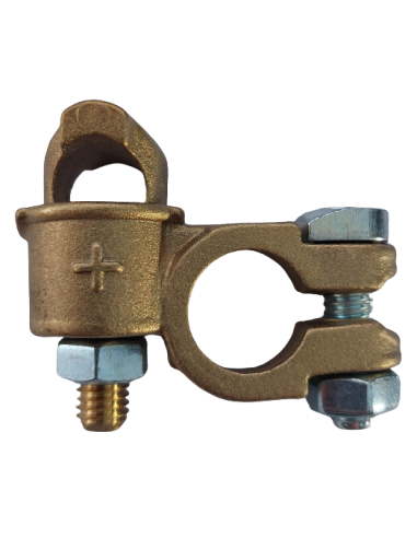Collier double serrage 16 à 35 mm² positif (tige en laiton)