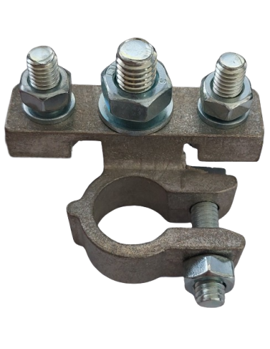 Collier de batterie 3 axes M6/M8/M6 pour borne négative