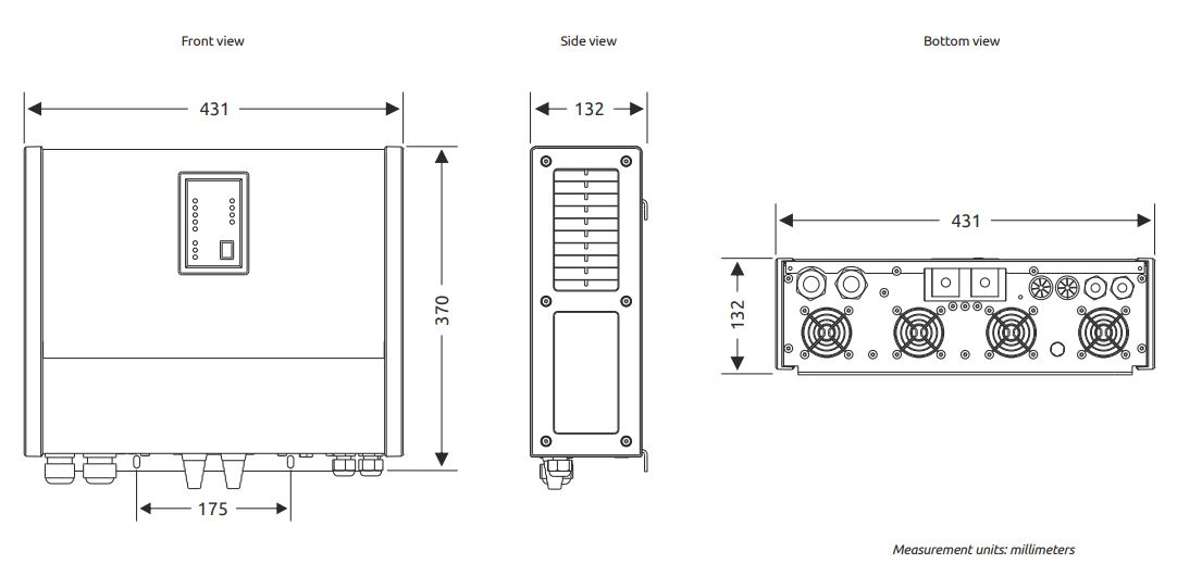 Dimensions PSC2500-24-50