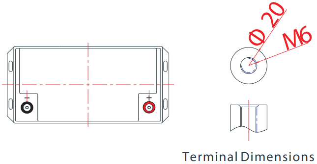 Dimensions des batteries Batterie AGM DAB12-70JEV DYNO EUROPE (1)