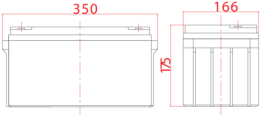Dimensions des batteries Batterie AGM DAB12-70JEV DYNO EUROPE