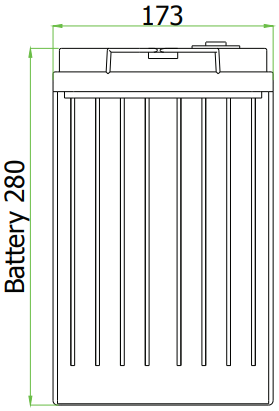 Dimensions de la batterie DGY12-135EV (2)