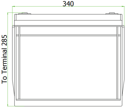 Dimensions de la batterie DGY12-135EV (1)