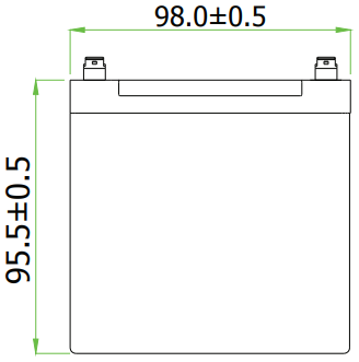 Dimensions de la batterie DGY12-13EV (1)