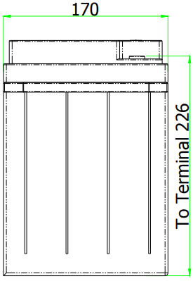 Dimensions de la batterie DGY12-150EV (2)