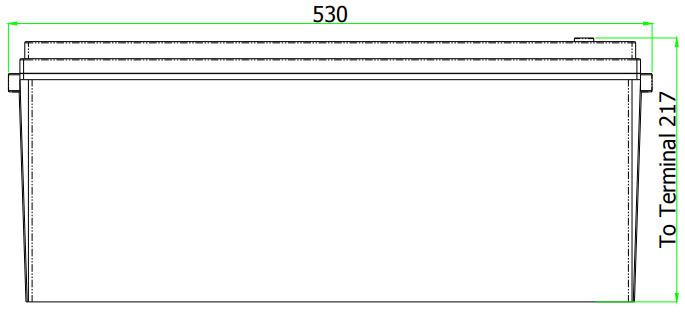 Dimensions de la batterie DGY12-160EV (2)