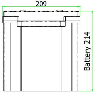 Dimensions de la batterie DGY12-160EV (1)