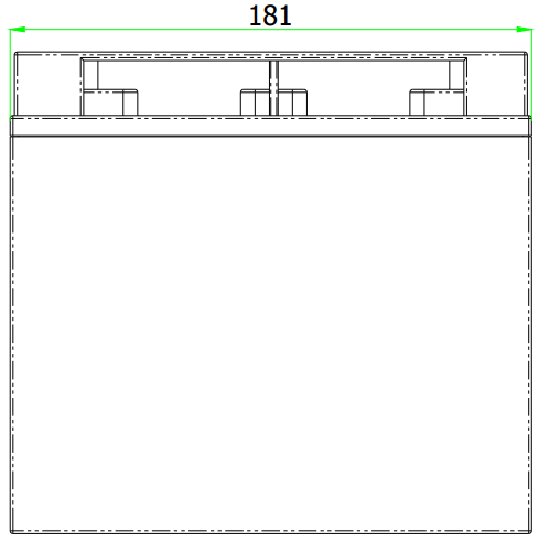 Dimensions de la batterie DGY12-18EV (2)