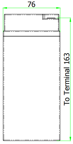 Dimensions de la batterie DGY12-18EV (1)