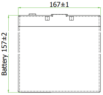 Dimensions de la batterie DGY12-44EV (2)
