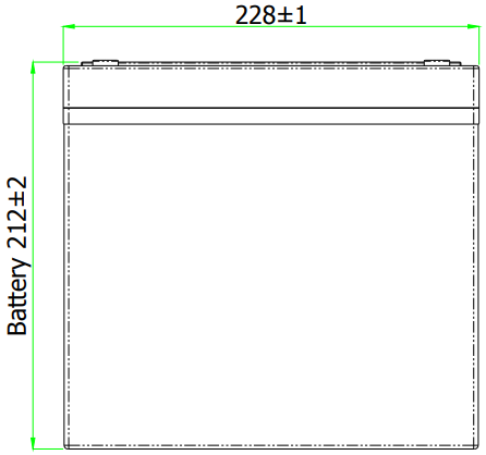 Dimensions de la batterie DGY12-55EV (1)