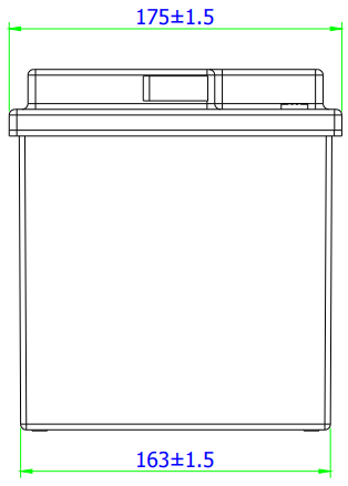 Dimensions de la batterie DGY12-65EV (1)