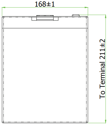 Dimensions de la batterie DGY12-80EV (2)