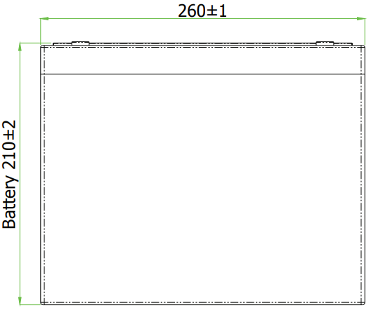 Dimensions de la batterie DGY12-80EV (1)