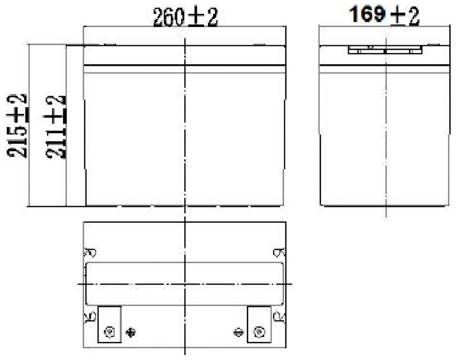 Dimensions Batterie ACEDIS GLH12-80
