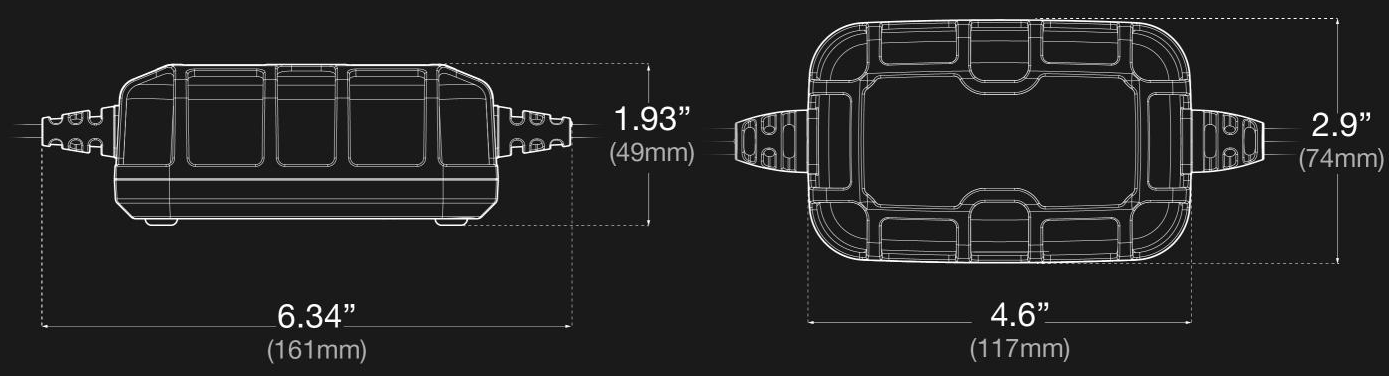 Dimensions Chargeur Noco genius5