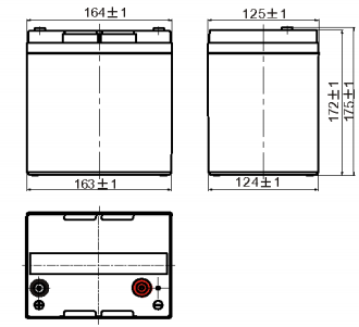Dimensions Batterie ACEDIS STD28