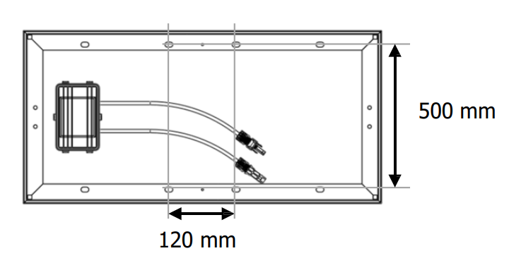 Entraxes et dimensions panneau solaire