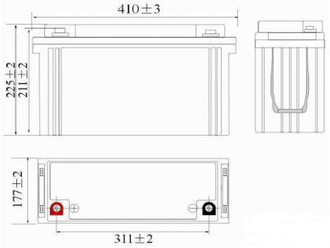 Dimensions Batterie ACEDIS ST 1300