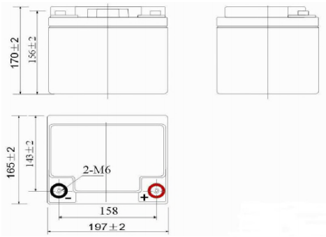 Dimensions batterie Acedis ST 380