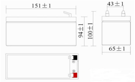 Dimensions batterie Acedis ST 90