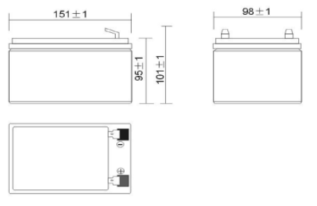 Dimensions Batterie ACEDIS STD13