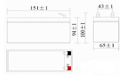 Dimensions Batterie ACEDIS STD8