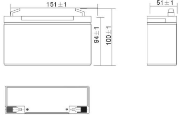 Dimensions Batterie ACEDIS STD13S